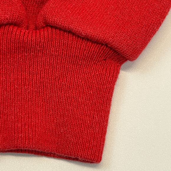 Vintage 80s Let It Snow Christmas Sweatshirt Sweater USA Made Red Mens M Medium - Picture 5 of 8